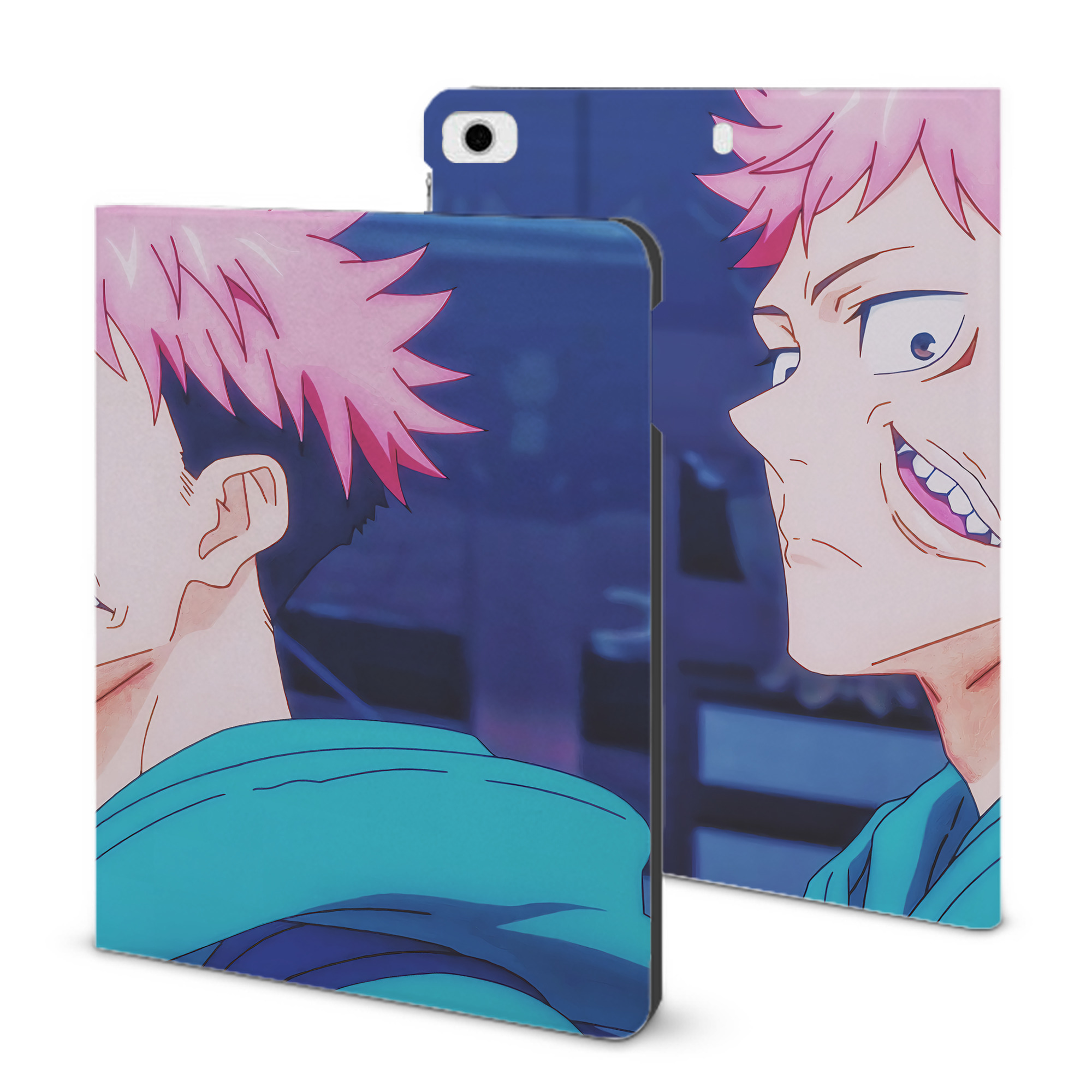 （画像用） 呪術廻戦 Jujutsu Kaisen IPad ケース ブック型 PUレザー TPU 耐衝撃 軽量 薄型 ペン収納なし 全面保護 IPad 各モデル対応